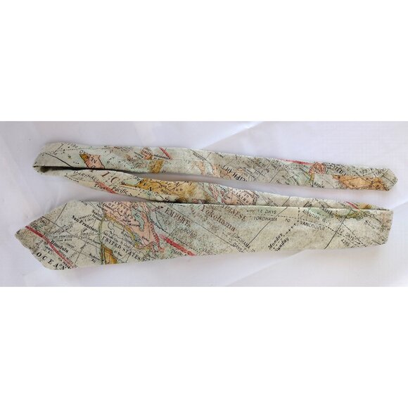 Hobo Ties Map Tie 3 Inch Wide - Picture 1 of 4